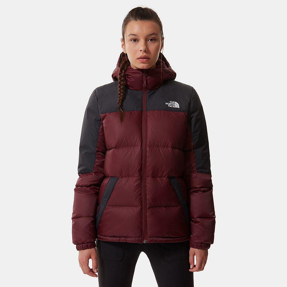 The North Face Diablo Hooded Γυναικεια Μπουφάν Πουπουλένια - Κοκκινα / Μαυρα (DVRU06175)